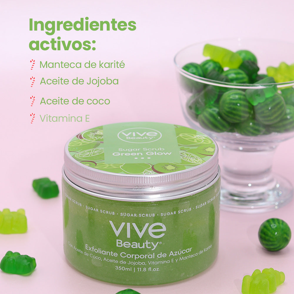 GEL EXFOLIANTE DE AZUCAR GREEN GLOW 350ML