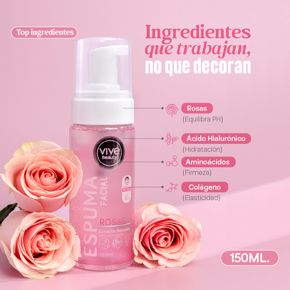 ESPUMA FACIAL ROSAS 150ML