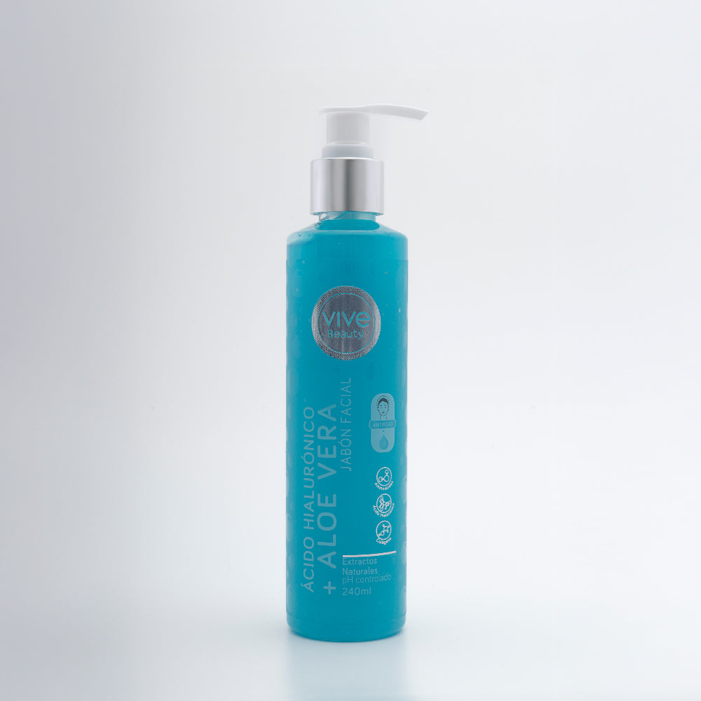 Jabón Facial Ácido Hialurónico + Aloe Vera – 240ML