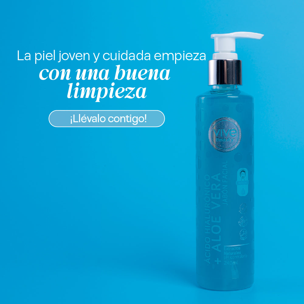 Jabón Facial Ácido Hialurónico + Aloe Vera – 240ML