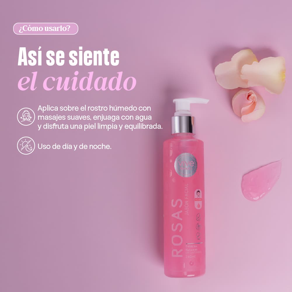 JABÓN FACIAL ROSAS 240ML