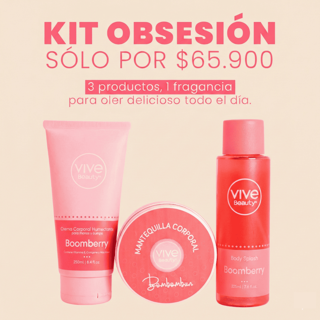 Kit Obsesión Vive Beauty set completo cuidado corporal