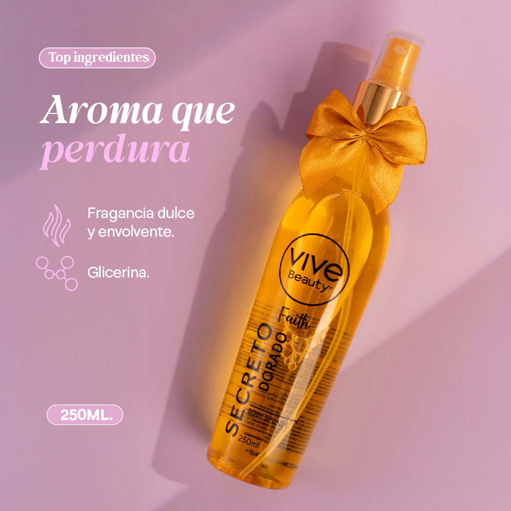 BODY SPLASH SECRETO DORADO FAITH  250 ML