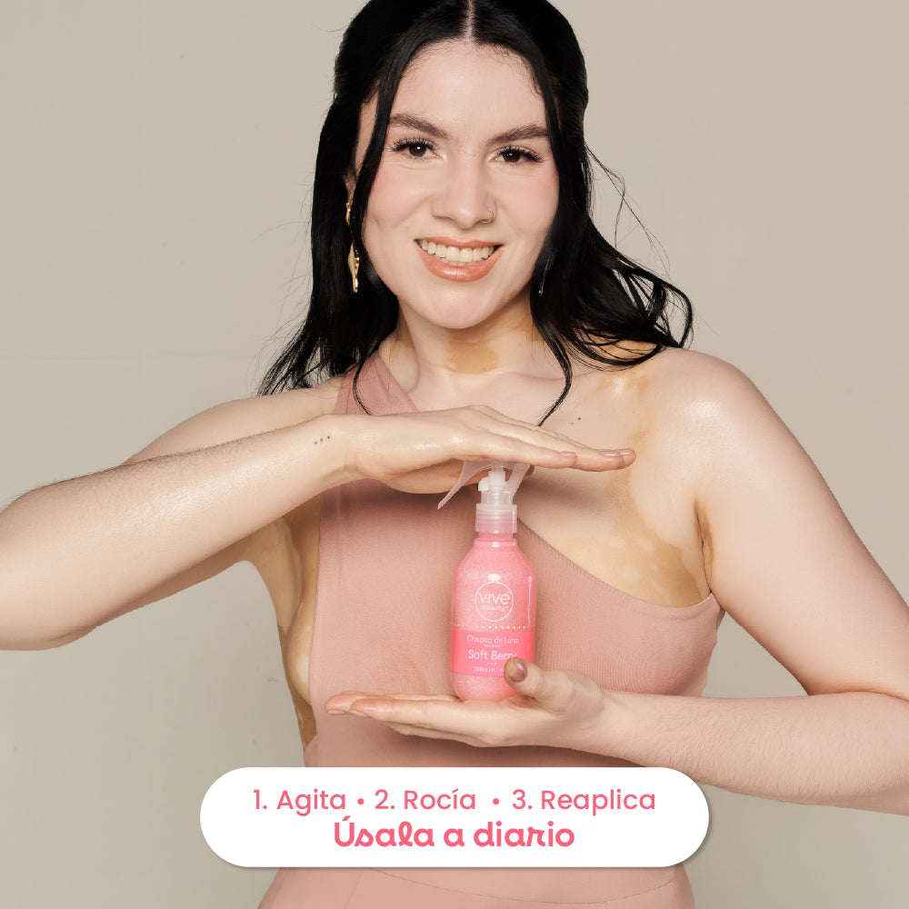 Splash con Brillo para perfumar y refrescar la piel durante la rutina diaria