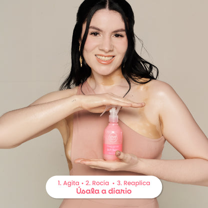 Splash con Brillo para perfumar y refrescar la piel durante la rutina diaria