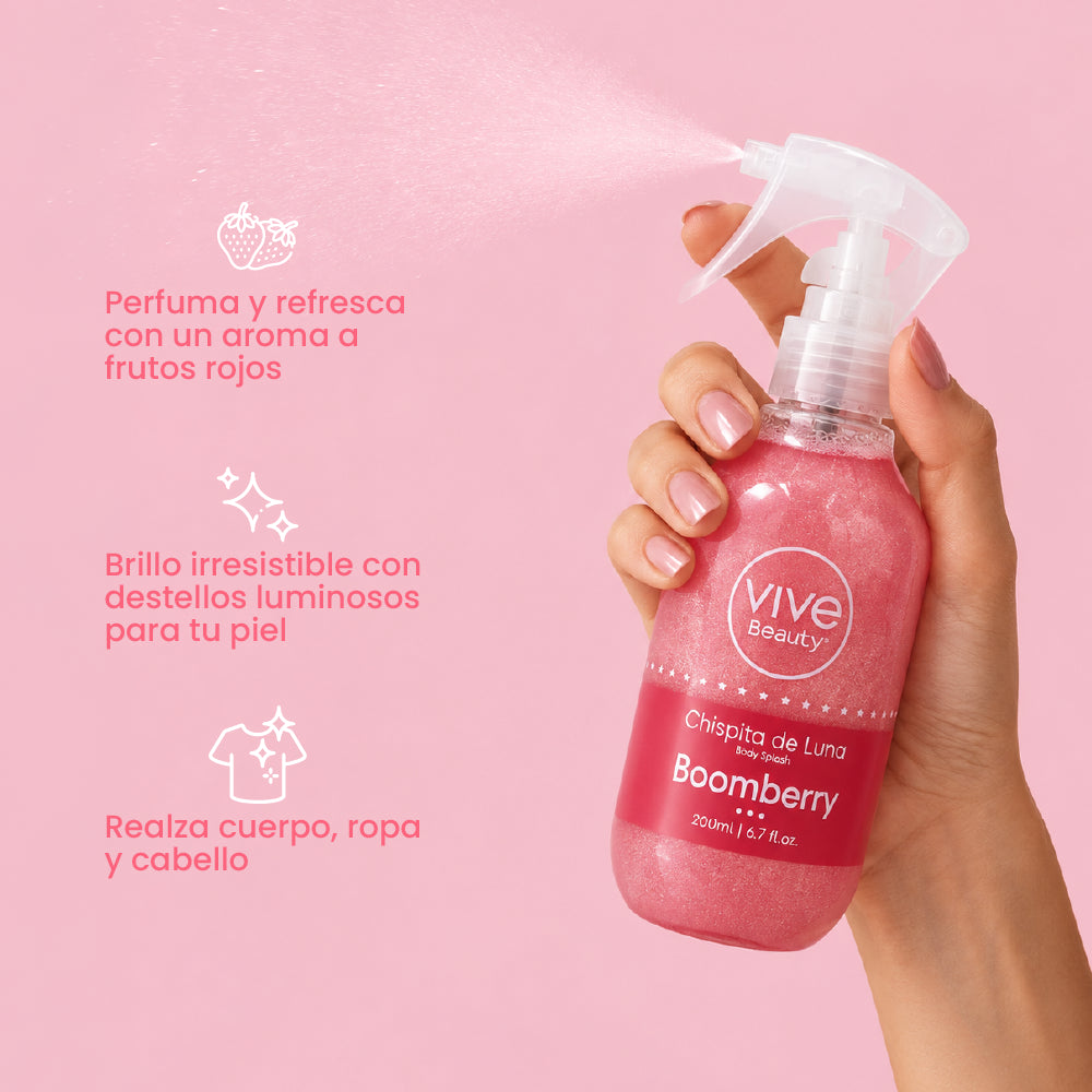 Splash con Brillo perfumado para cuerpo, rostro y cabello