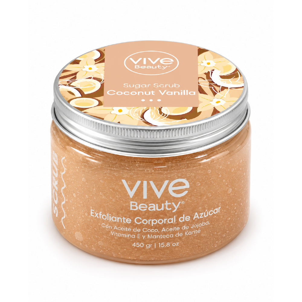 Exfoliante de azúcar Vive Beauty Coconut Vainilla 350 ml