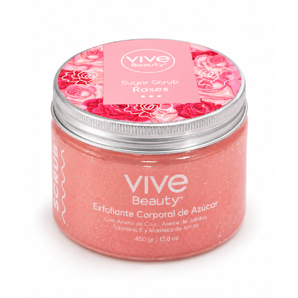 Exfoliante de azúcar Vive Beauty Roses 350 ml