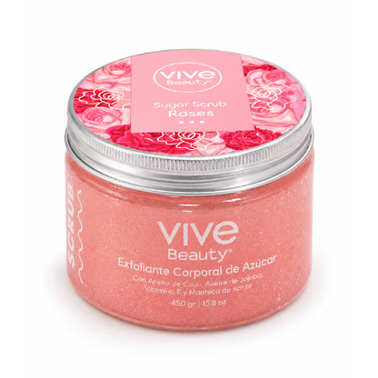 Exfoliante de azúcar Vive Beauty Roses 350 ml