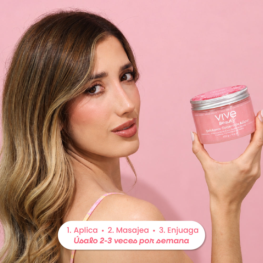 Exfoliante corporal para usar 2 a 3 veces por semana durante el baño