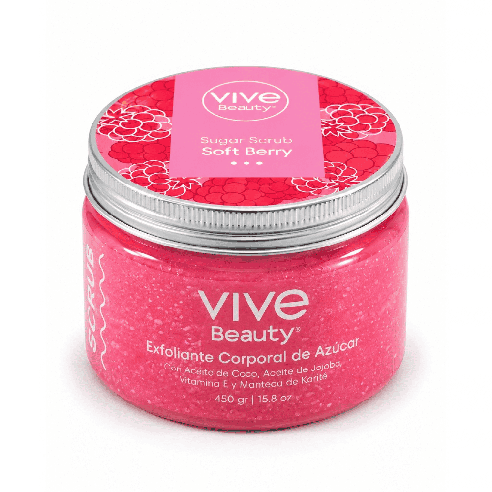 Exfoliante de azúcar Vive Beauty Soft Berry 350 ml