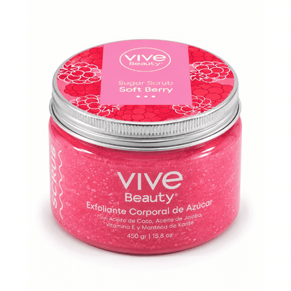 Exfoliante de azúcar Vive Beauty Soft Berry 350 ml