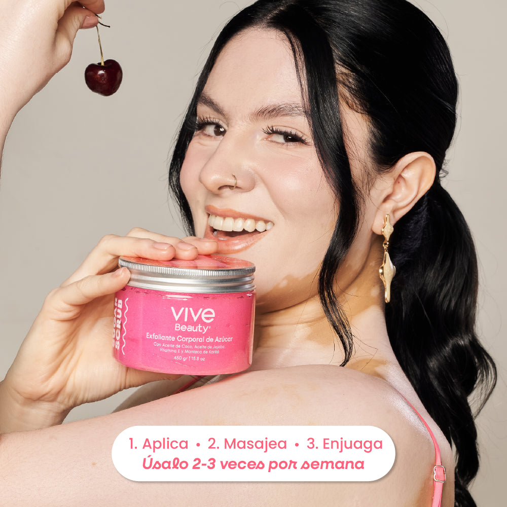 Exfoliante corporal para usar 2 a 3 veces por semana durante el baño
