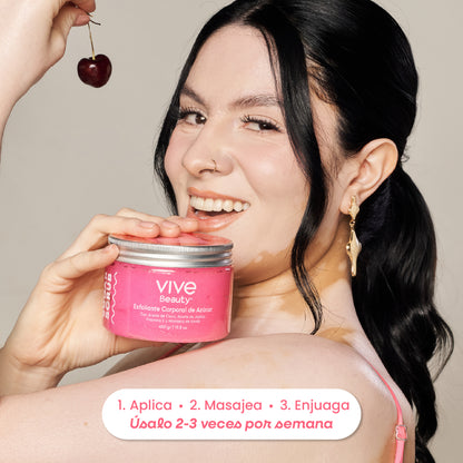 Exfoliante corporal para usar 2 a 3 veces por semana durante el baño