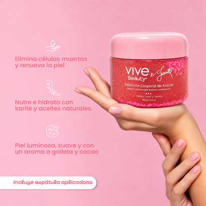 Exfoliante de azúcar para eliminar células muertas, nutrir e hidratar la piel