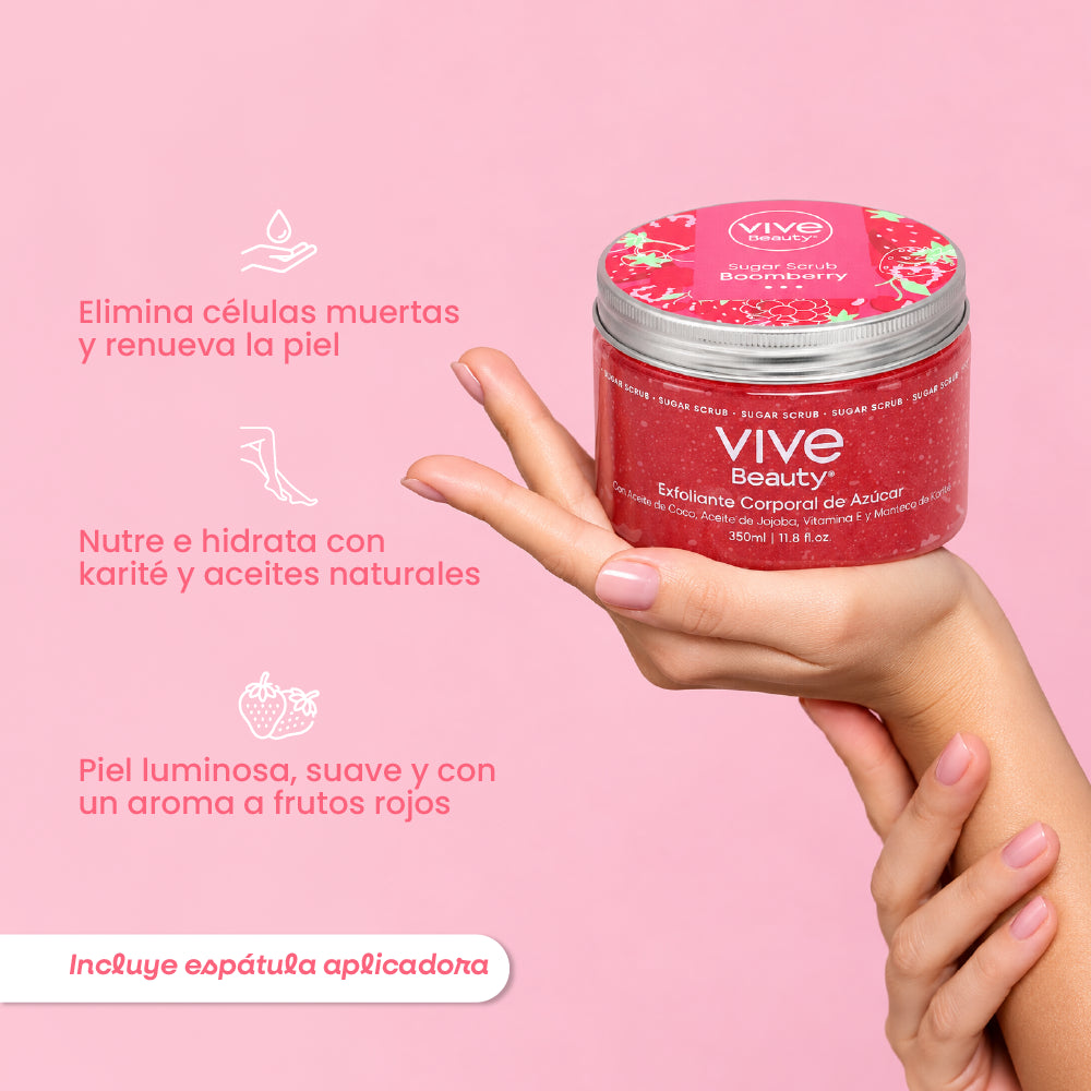 Exfoliante de azúcar para eliminar células muertas, nutrir e hidratar la piel