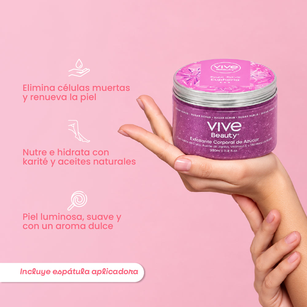 Exfoliante de azúcar para eliminar células muertas, nutrir e hidratar la piel