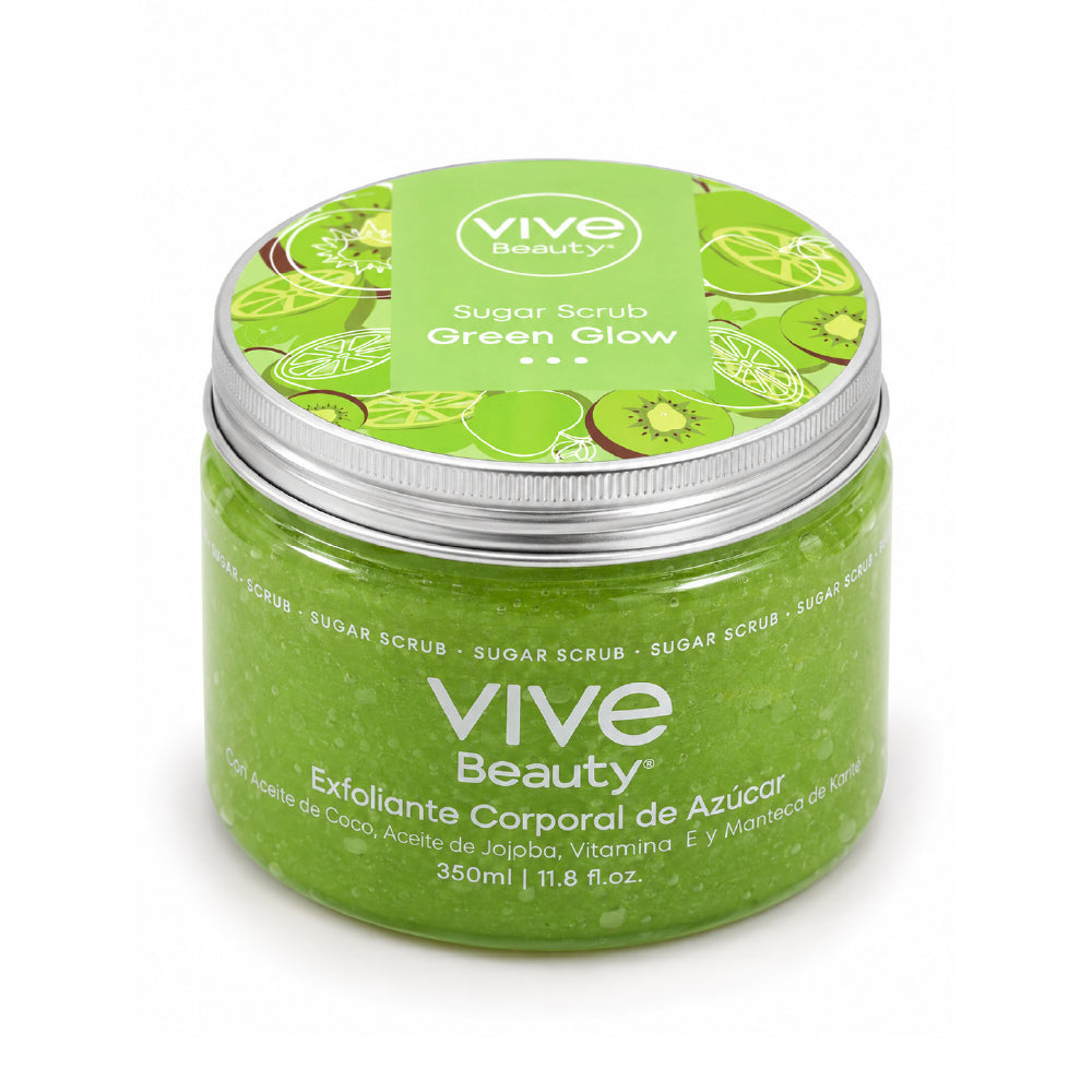 Exfoliante de azúcar Vive Beauty Green Glow 350 ml