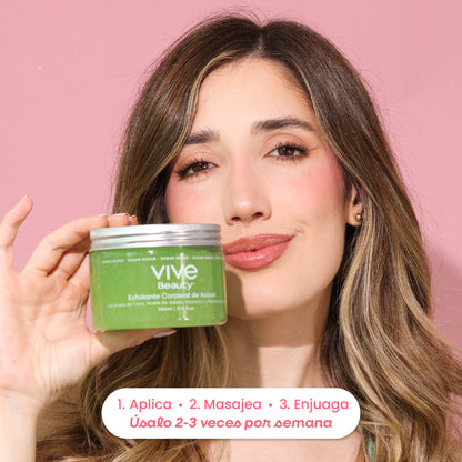 Exfoliante corporal para usar 2 a 3 veces por semana durante el baño