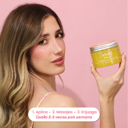 Exfoliante corporal para usar 2 a 3 veces por semana durante el baño