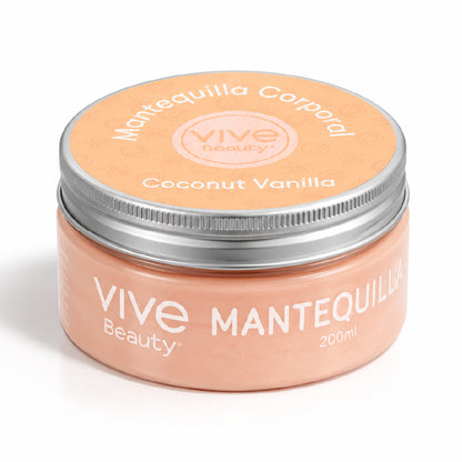 Mantequilla corporal con aroma a coco, vainilla y caramelo