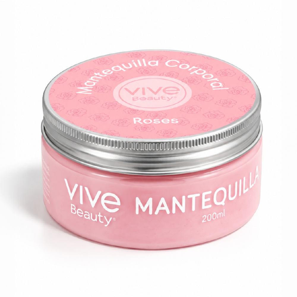 Mantequilla corporal con aroma a rosas cremosa y suave