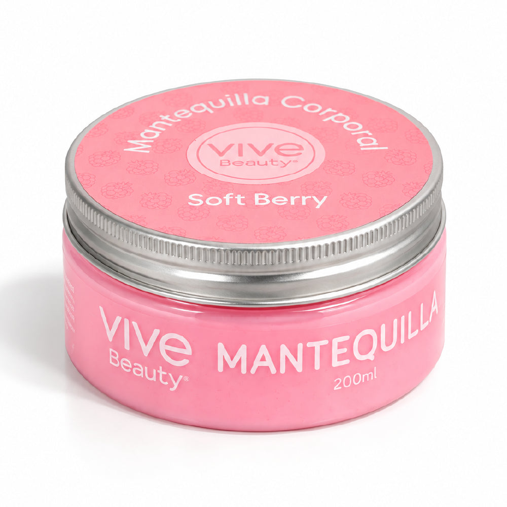 Mantequilla corporal con un aroma dulce a fresa, frambuesa y notas dulces