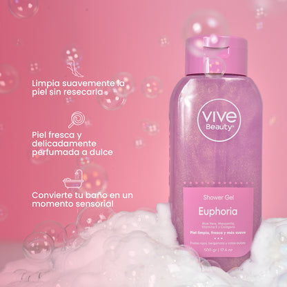 Gel de ducha Euphoria para limpiar suavemente y dejar la piel fresca y perfumada