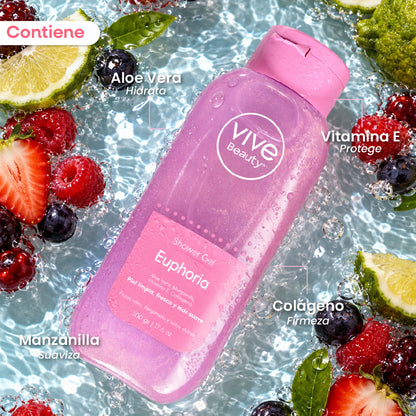 Gel de ducha con aloe vera, vitamina E, manzanilla y colágeno