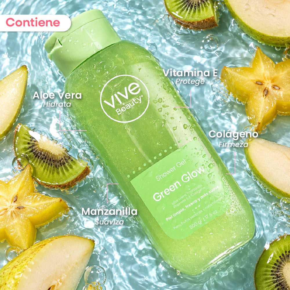 Gel de ducha con aloe vera, vitamina E, manzanilla y colágeno