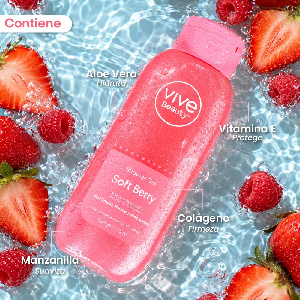 Gel de ducha con aloe vera, vitamina E, manzanilla y colágeno