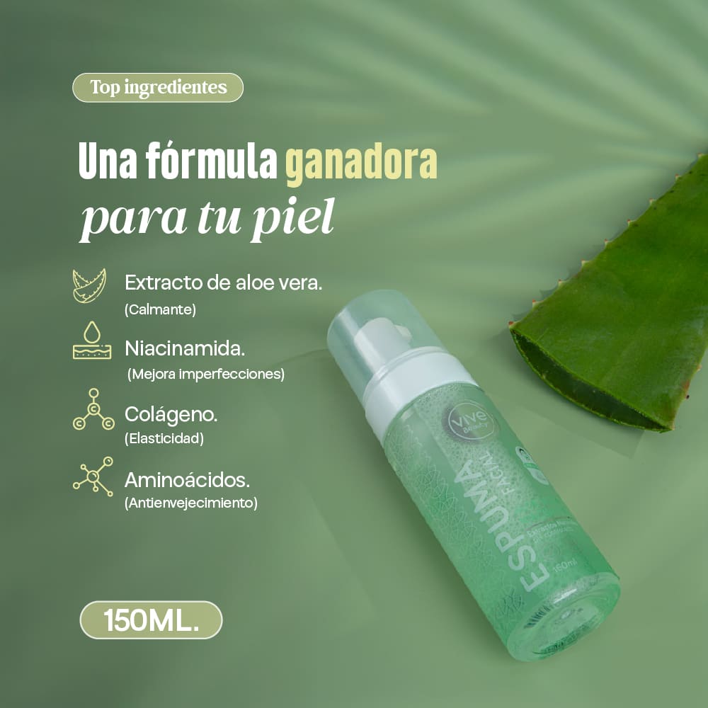 ESPUMA FACIAL ÁLOE VERA + NIACINAMIDA 150ML