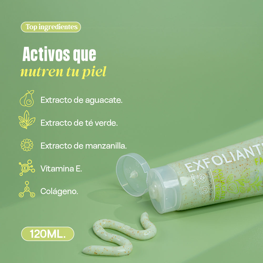 EXFOLIANTE FACIAL AGUACATE &amp; TE VERDE 120ML