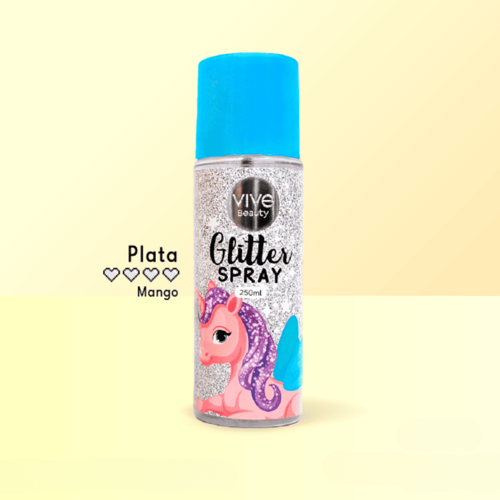 BODY SPLASH GLITTER PLATA250ml