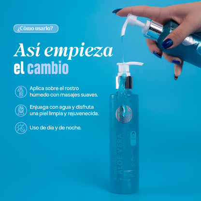 Jabón Facial Ácido Hialurónico + Aloe Vera – 240ML