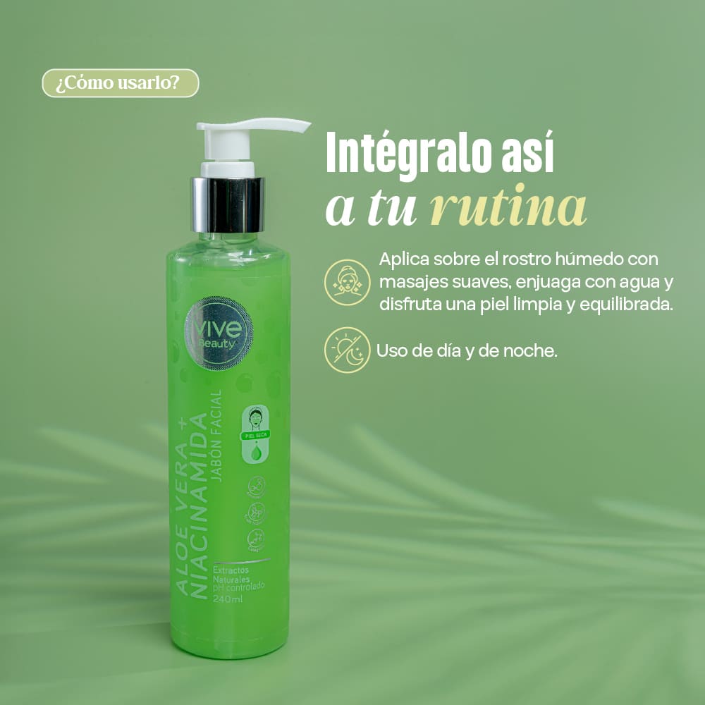 JABÓN FACIAL ÁLOE VERA + NIACINAMIDA 240ML