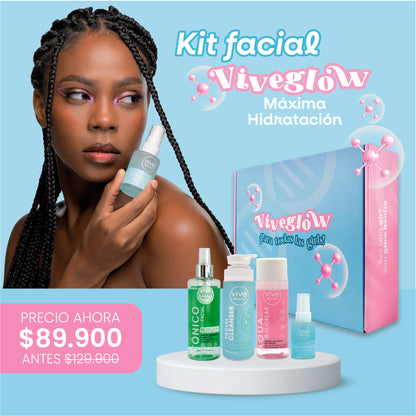 Kit Facial Viveglow Máxima Hidratación
